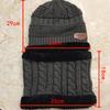 Women Men Winter Thermal Crochet Knit Baggy Beanie Wool Hat Ski Cap Scarf
