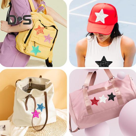 20 buc. Petice de pânză în formă de pentagramă cu paiete, culori diferite, pulover, rochie, bluză, decor, bricolaj, cusătură, plasture, accesorii pentru îmbrăcăminte, petrecere de nuntă