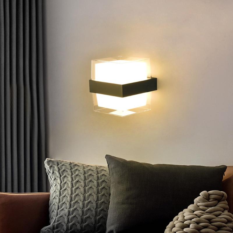 Modern LED Wall Light Square Round Interior Living Room Bedroom Corridor Aisle Sofa Background Wall Wall Light