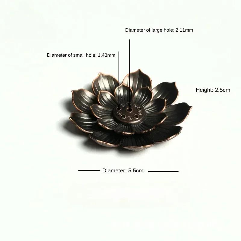 2pcs Incense Holder for Sticks Alloy Incense Burner Creative 3 Levels Lotus Incense Stick Holder and Detachable Ash Catcher