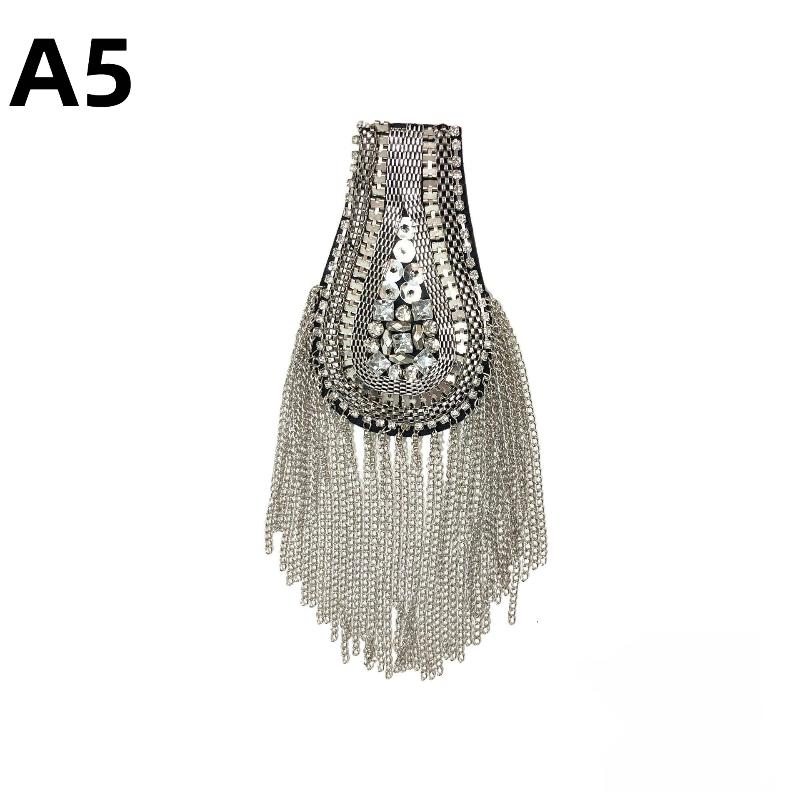 1Pc Fashion Handmade Shoulder Jewelry Tassel Rhinestones Epaulettes Clothing Accessories Brooch Epaulet Shoulder Brooches Gift