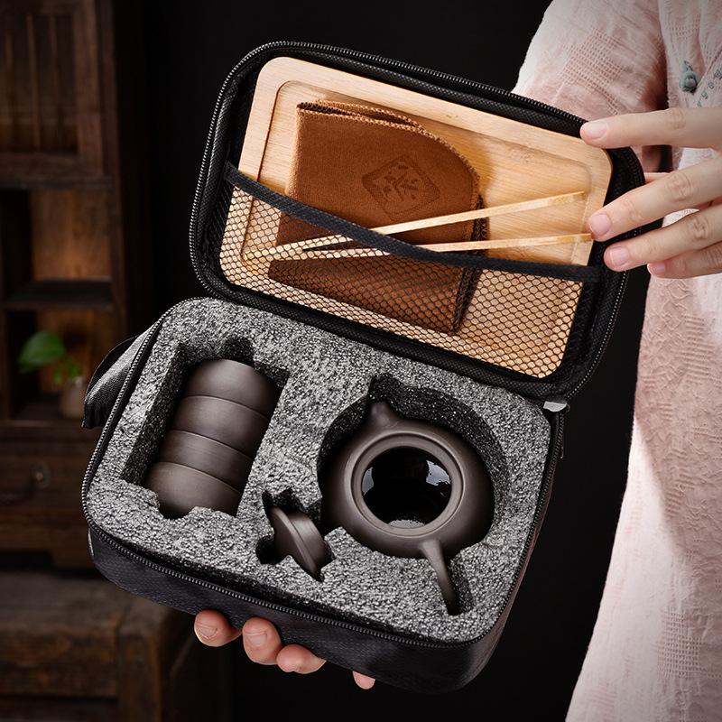 Fialový písek cestovní čajový set Kung Fu čajový set Kuaike šálek dóza na čaj suvenýr dárkový předmět