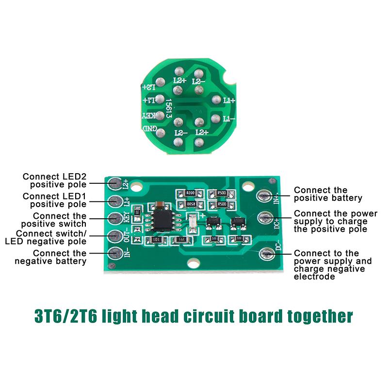 Hz-8813 T6/U2/L2 Glare Light Control Circuit Board Flashlight Driver Board 3 Function 5 Function Gear Electric Plate