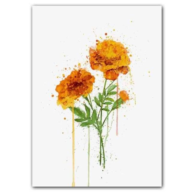 Neue Nordic Abstrakte Splash Tinte Kunst Druck Leinwand Malerei Blume Poster Büro Wand Malerei Wohnzimmer Dekoration Wandbild Kein Rahmen