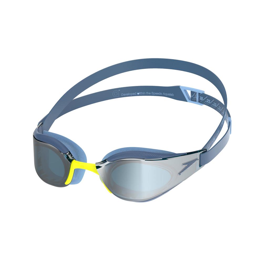 Speedo Fastskin Hyper Elite Mirror Goggles, Unisex, Gloves, Navy/Silver