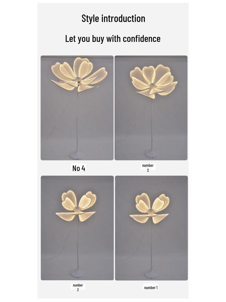 Glowing Peony Flower & Butterfly Aisle Lights for Wedding Decorations