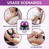 Silicone Mini Handheld Massager Three Ball Vibration Wireless Cordless Body Relaxation Tool for Neck Back Shoulder Leg