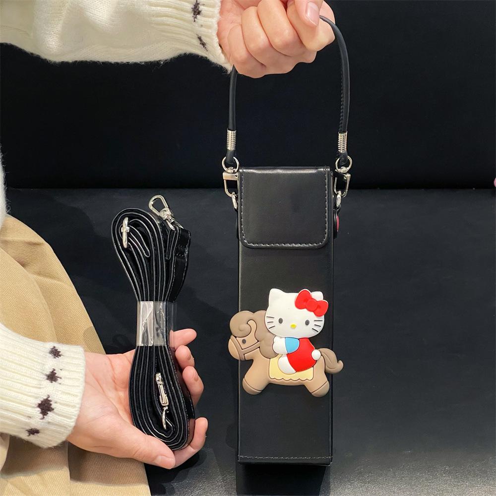 

Horse-Riding Cat DJI Bag: Fits Pocket 3/4, Cartoon Anti-Drop Shell with Lanyard DJI Pocket 4