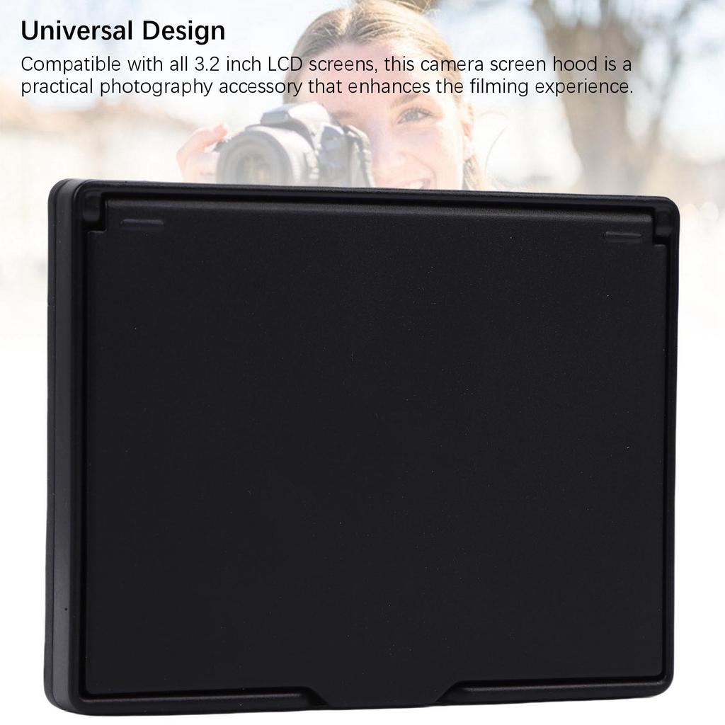 3.2 İnç LCD Ekran Hood ABS Kadife Evrensel Katlanabilir Kamera LCD Ekran Hood Güneşlik Kapağı Fotoğrafçılık İçin