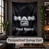 Personalized Wall Tapestry,MAN Truck Custom Text, Soft Fabric Wall Art For Indoor Decoration