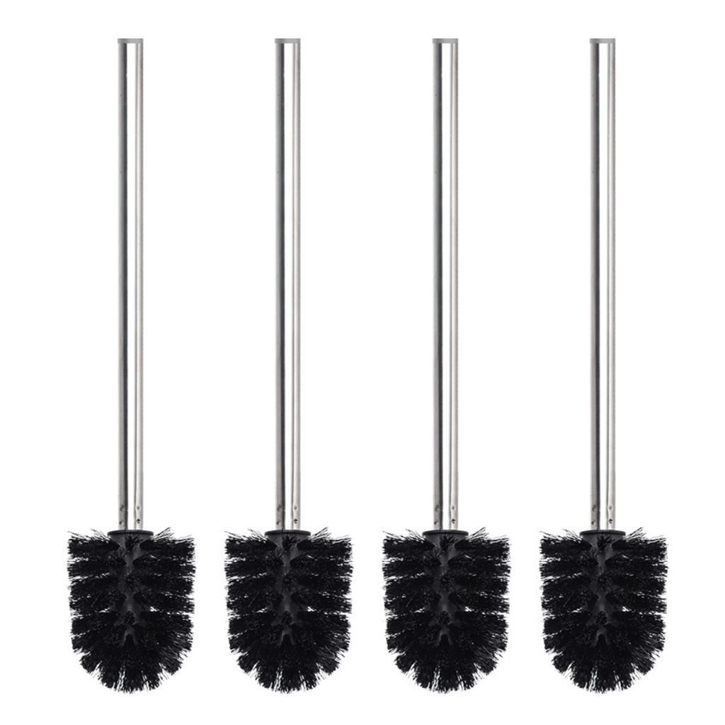 4Pcs Stainless Steel Handle Toilet Brush Bathroom Toilet Cleaning Replacement Brush Toilet Bowl Cleaner Tool Enduring