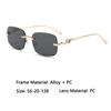 Xiaomi Women Rimless Cutting Square Sunglasses UV400 Alloy Gold Temples Gradient Lens Fashion Shades