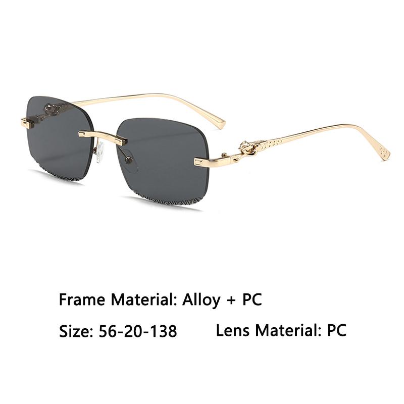Xiaomi Women Rimless Cutting Square Sunglasses UV400 Alloy Gold Temples Gradient Lens Fashion Shades