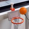 Mini Desktop Basketball Hoop with Self-Adhesive Mount Stress Relief Finger Basketball Set for Office Home Portable Fun Tabletop Game Creative Desk Toy
