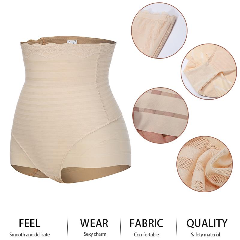 Women Sexy Shaper Panties Miss Moly Solid Lace Mesh Patchwork Shapewear Party Elegant Waist Trainer Tummy Control Faja Underwear
