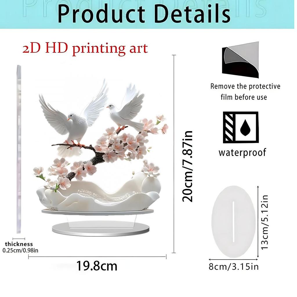 Spread Wings Eagle 2D Acrylic Standee - Home Office Decoration Ornament