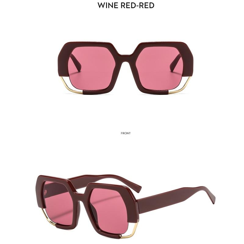 Women's sunglasses, men's and women's fashion square sunglasses, thick frame sunglasses