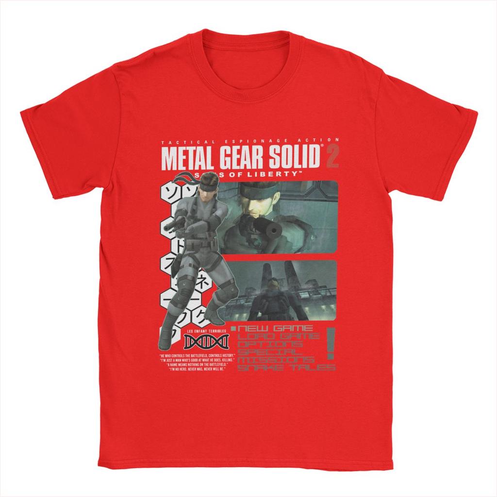 Solid Snake Metal Gear Solid 2 Men's T Shirt Fun Tees Short Sleeve O Neck T-Shirt 100% Cotton Birthday Present Clothes