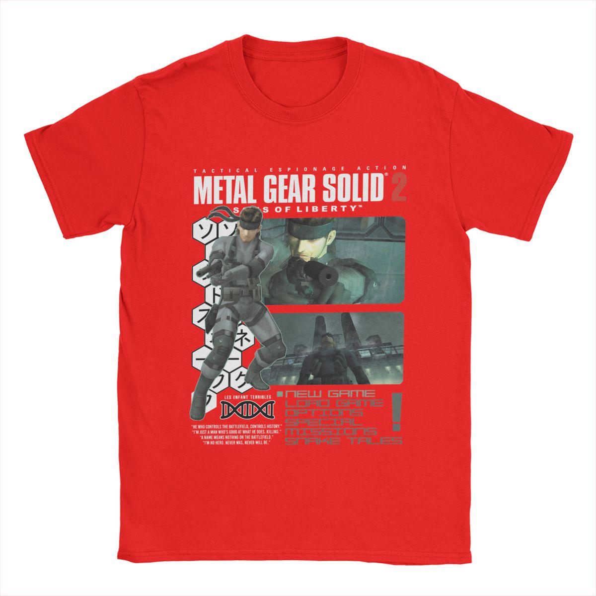 

Футболка мужская Solid Snake Metal Gear Solid 2, забавные футболки, футболка с коротким рукавом и круглым вырезом, 100% хлопок, одежда для подарка на день рождения S