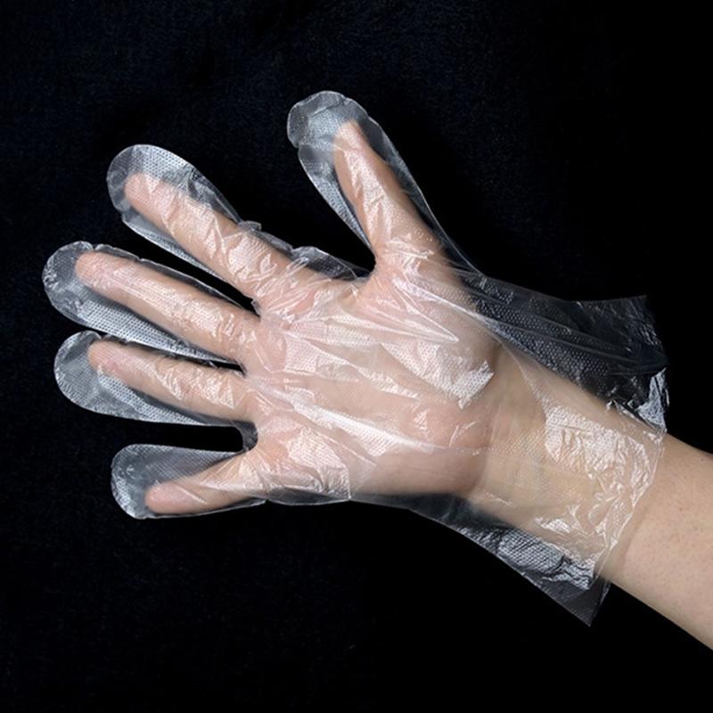 

100pcs Disposable Gloves Transparent Plastic PE Kitchen Gloves Protect Catering Cosmetology Housework Food Kitchen Clean TMZ