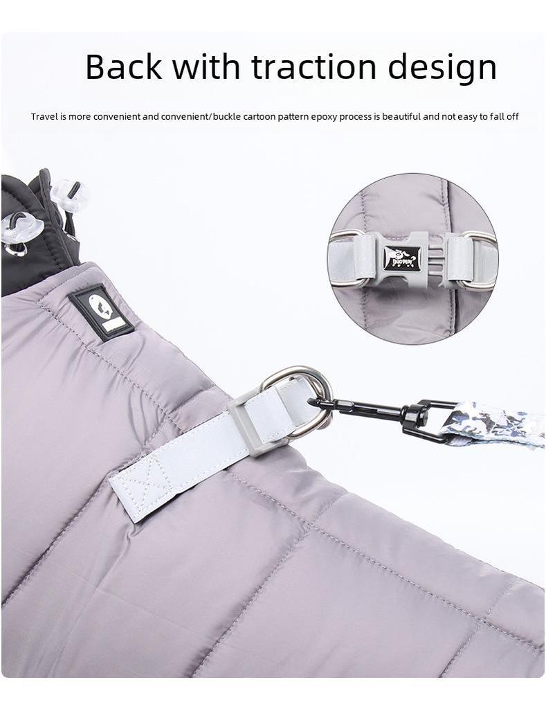 Ciepły Wiatroodporny Zimowy Strój dla Psa: Bawełniana odzież dla czworonożnych zwierząt domowych z zagranicy