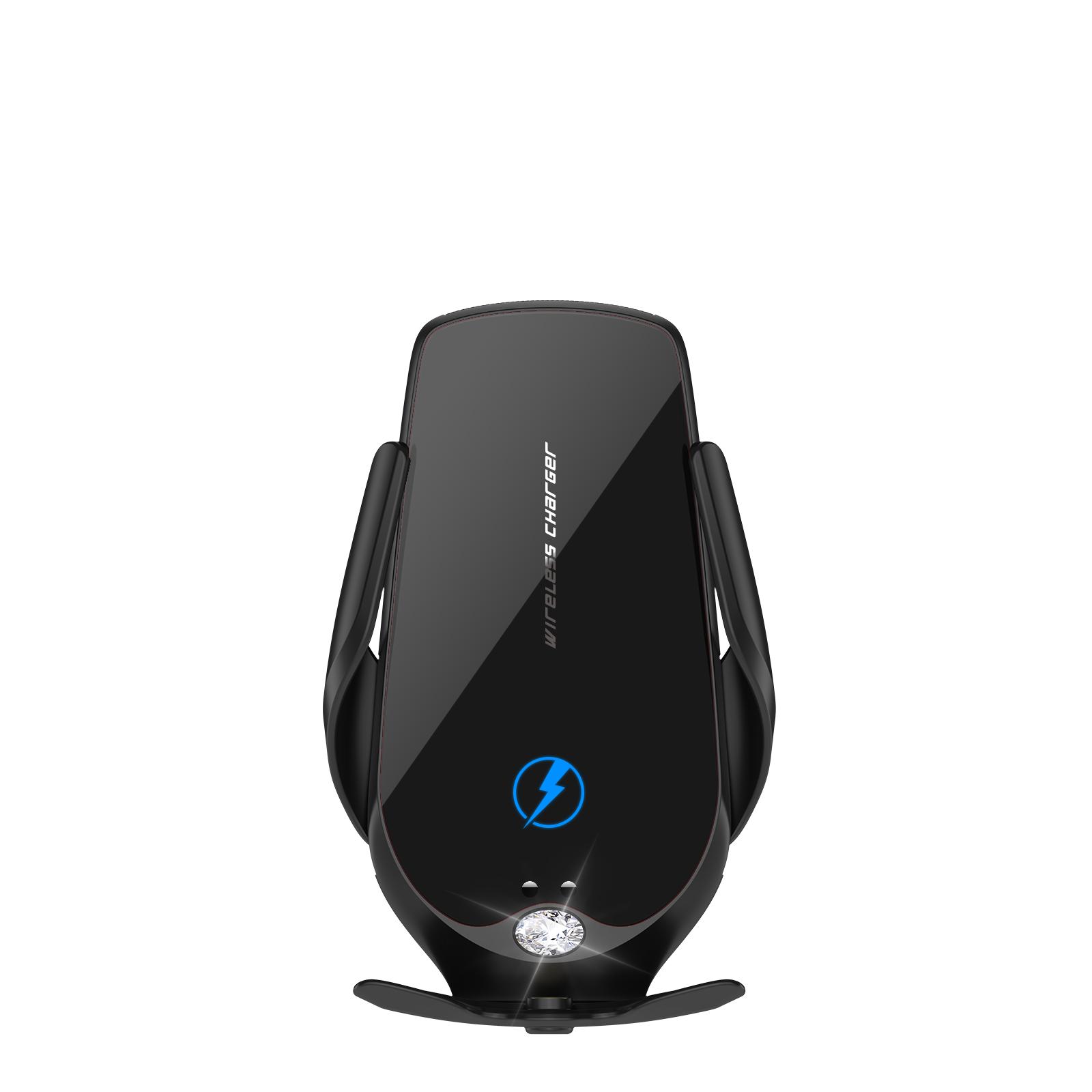 

15 Вт автоматическое зарядное устройство с датчиком автомобильный беспроводной держатель заряда с магнитной головкой универсальное для телефонов беспроводное зарядное устройство Qi автомобильное крепление as picture чёрный