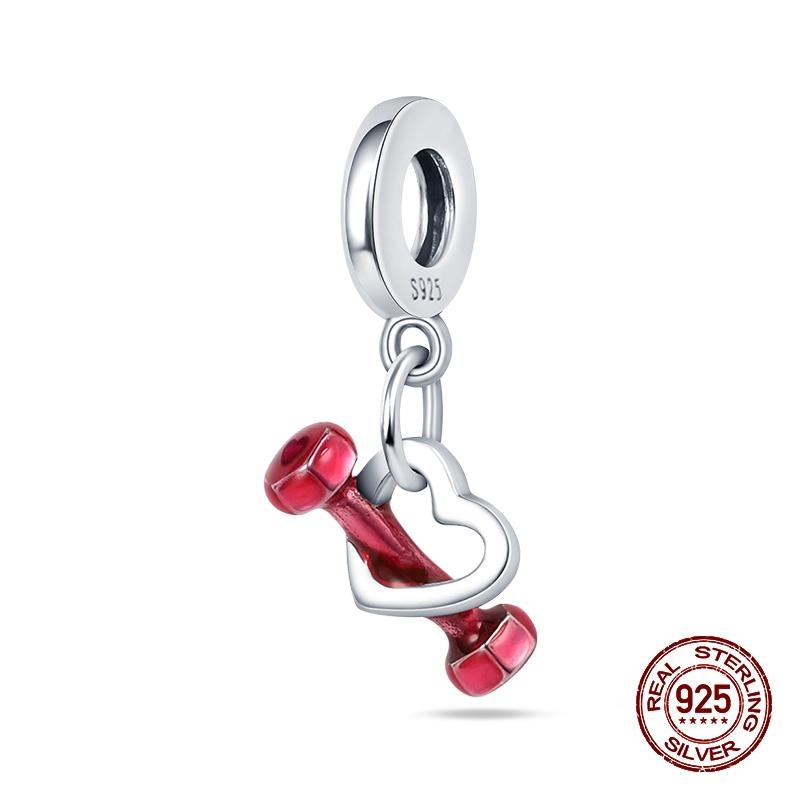 Copper Color Basketball Football Badminton Sports Series Charms Beads Fit Pandach Original Bracelets Diy Jewelry Gifts