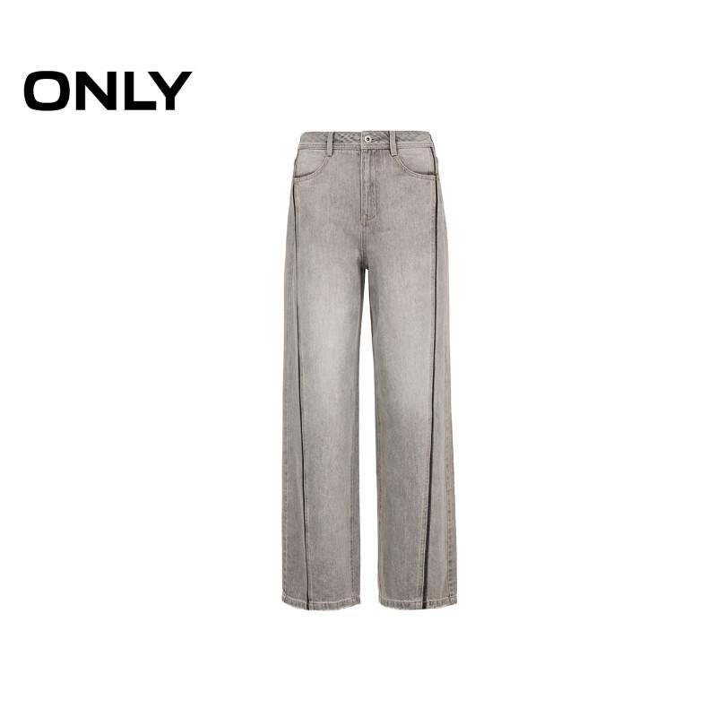 ONLY Women's Color-Block Washed Straight Jeans