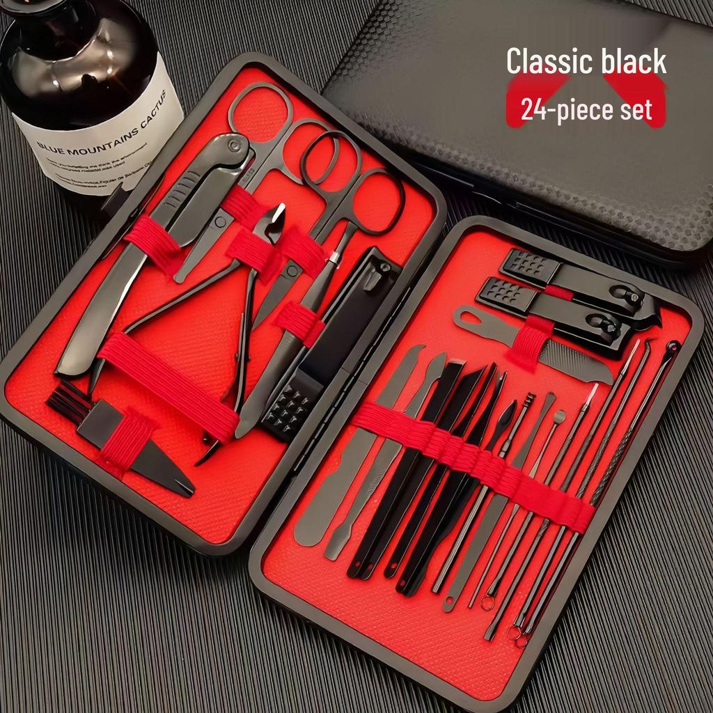 24-Piece Stainless Steel Nail Clipper & Manicure Set