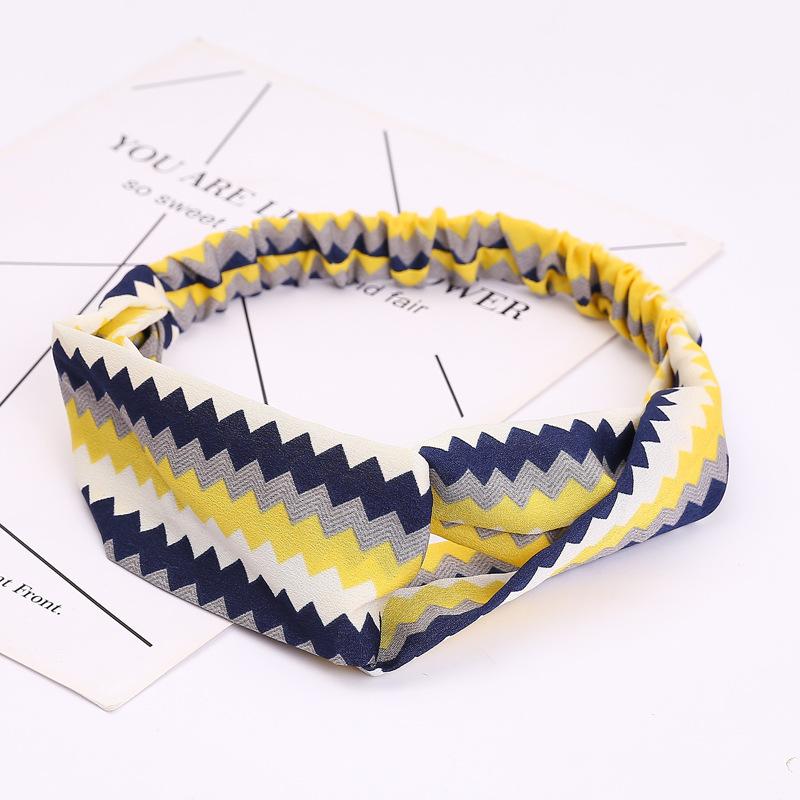 Fashion Bohemian Headband Print Hairbands For Women Girls Vintage Cross Knot Turban Bandanas Headwear Hair Accessories