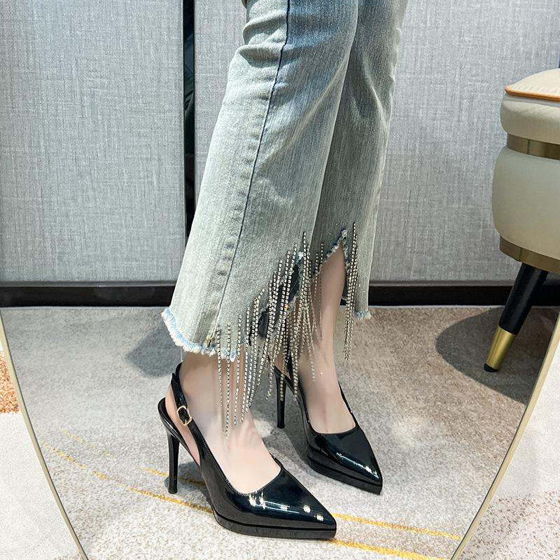 Women's 2024 Stiletto Platform Open Toe Backless Sandals - Stylish, Comfortable, and Sexy High Heels