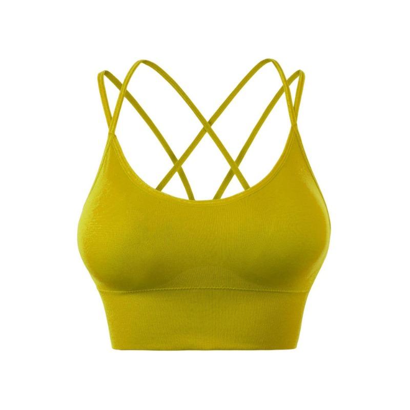 Plus Size Women Beautiful Back Gathered Push Up Sports Bra For Yoga Gym Fitness