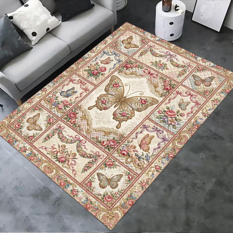 

2025 New Butterfly Decoration Carpet Rug for Living Room Bedroom Home Sofa Decoration,Kids play Non-slip Floor Mat27 40x60cm( 15x23in )