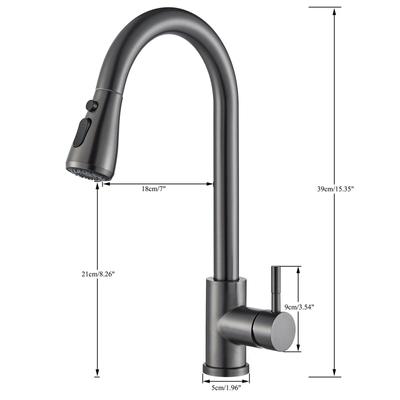 Monobloc Kitchen Mixer Sink Taps Lead Free 360 Degree Swivel High Arc Single Lever Bathroom Mixer Tap