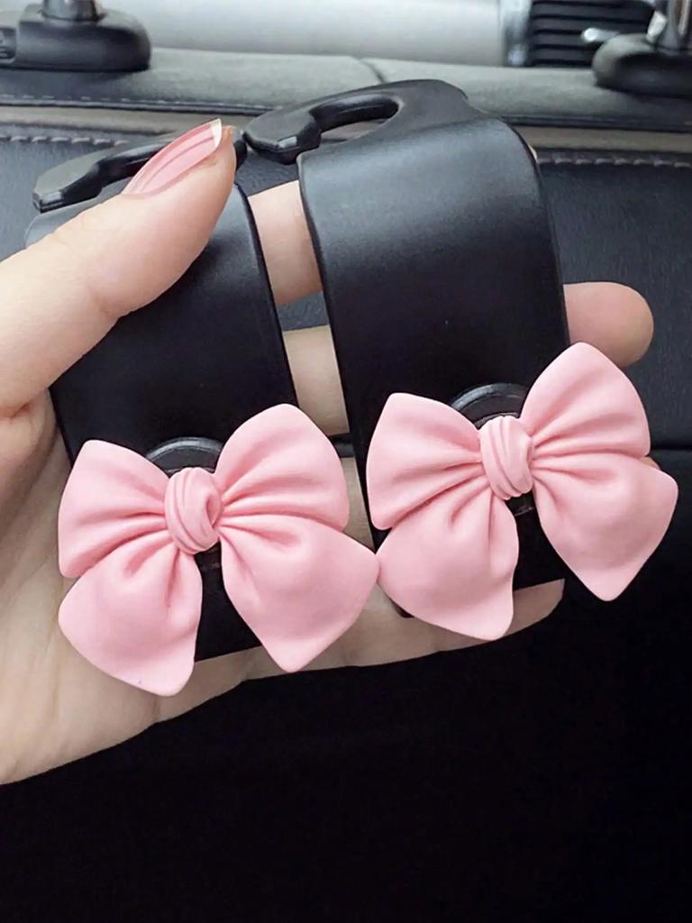 2Pcs Bow Car Rear Hook Creative Interior Car Hook Car Hook Car Hook Car Hook Car Seat Backrest Storage
