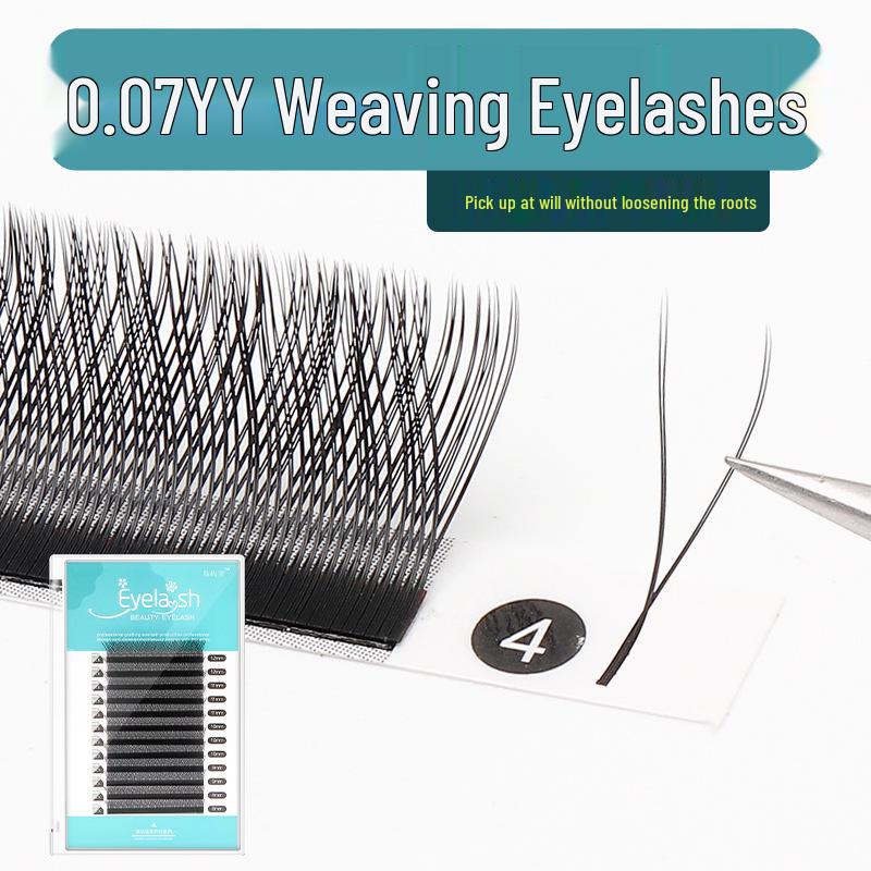 

0.07yy Soft Mink Y-Shaped Grafted Eyelash Extensions for Quick Blooming 0.07C