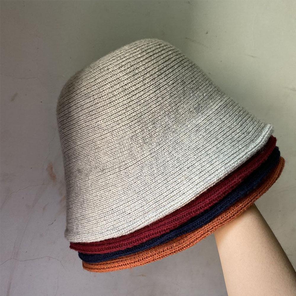 Hip Hop Fashion Thicken Knitted Warmer Autumn Warm Hats Fishing Cap Felt Wool Hat Bucket Hat