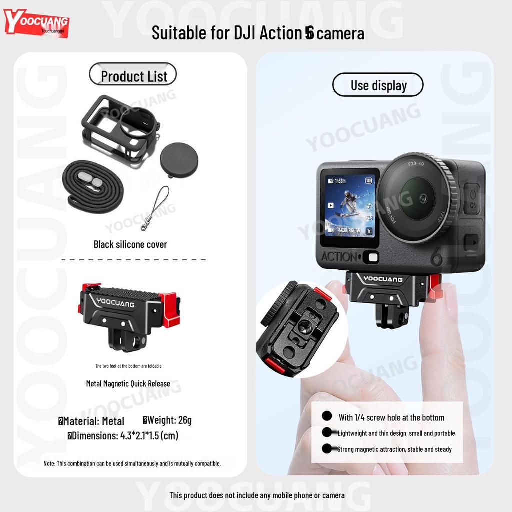 Dji Action 6 Silicone Case: Anti-Scratch & Anti-Fall Protective Shell