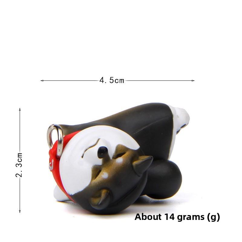 Cute Cartoon Lying Posture Shiba Inu Mini Doll Model