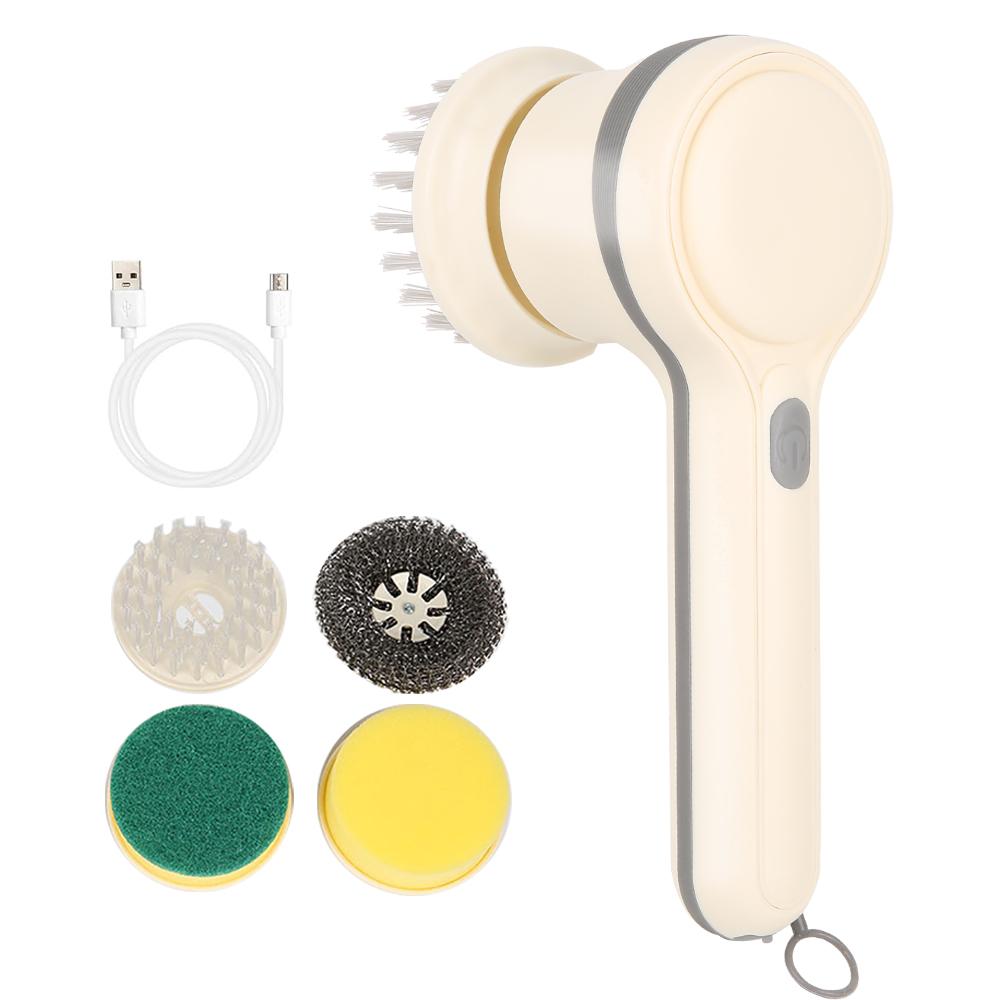 

Электрическая щетка для чистки 5 в 1 многофункциональная бытовая электрическая вращающаяся щетка для чистки кухонной ванной раковины машина для чистки