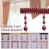 11 Meter Gardinband Pärlförsedd Hänge Spetsband Tofs Pärlfrans Gardintillbehör Möbeldekorationsband DIY Syhantverk