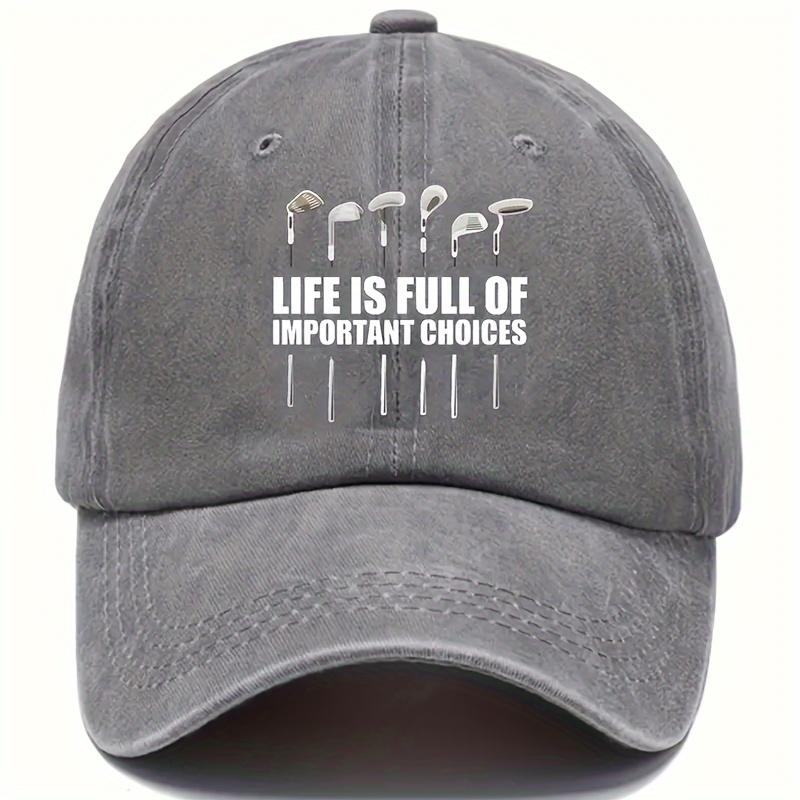 Golf club letter printed baseball cap, outdoor casual simple duckbill cap, suitable for both men and women