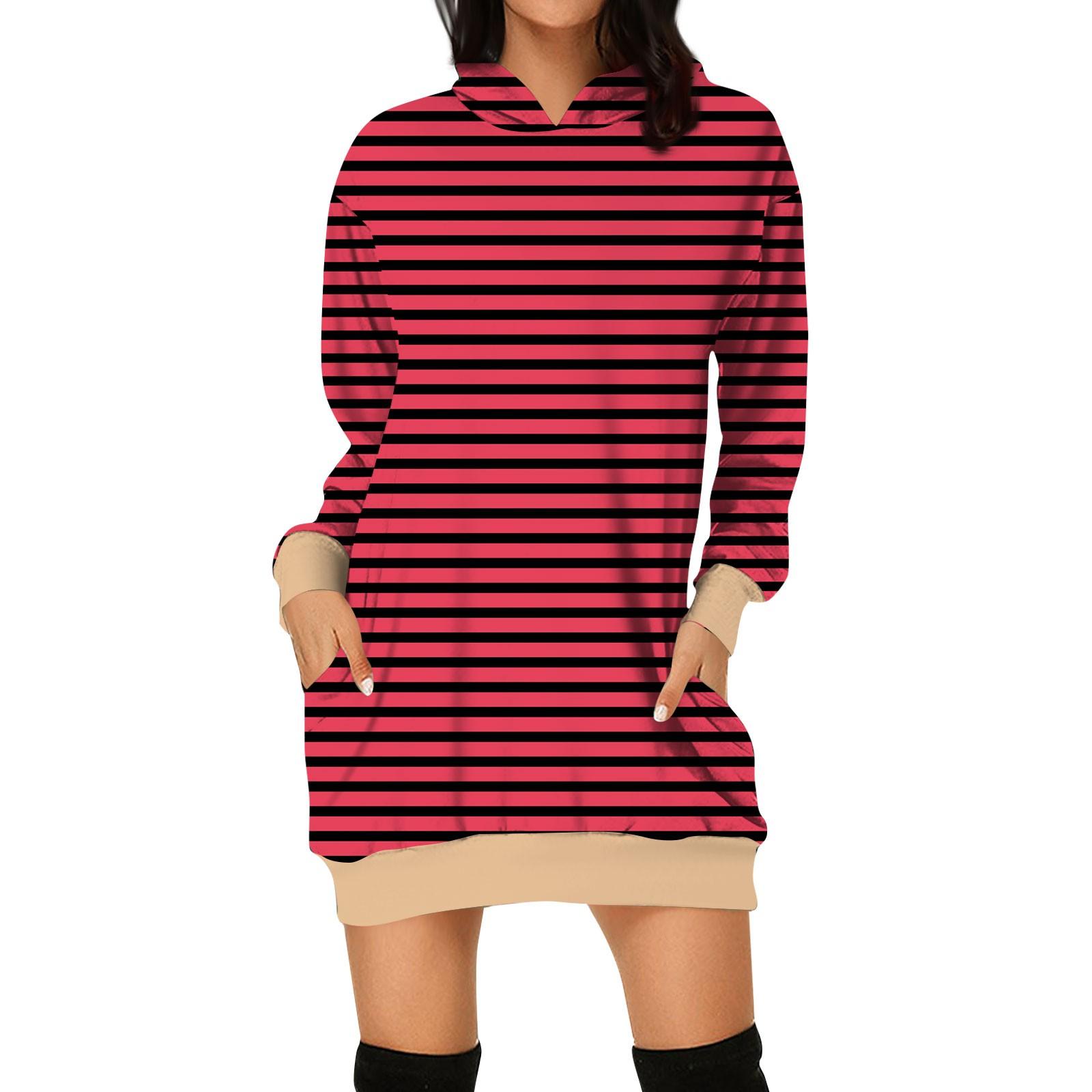 

Жіноча осінньо-зимова толстовка з капюшоном Сукня з принтом на Хелловін XL червоний