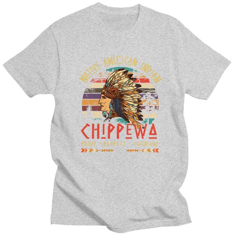 Chippewa Native American Indian Pride Indigenous Tribe T Shirt for Men Tshirt Summer Style Short Sleeve Tee Shirt Clothing