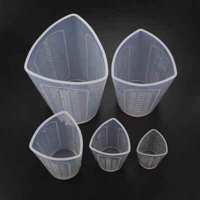 Tasse à mesurer triangulaire graduée en silicone 50 ml - 1000 ml, récipient pour liquide, outils et accessoires de fabrication de résine époxy, moules en silicone