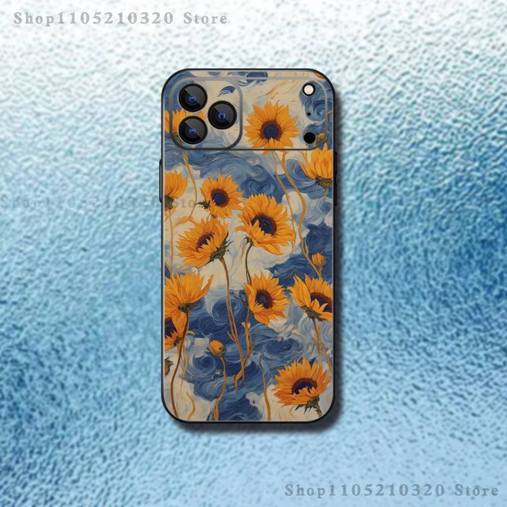 Sunflower Art V-Van G-Gogh Phone Case For iPhone 17,16,15,14,13,12,11,Pro,Max,Plus,E,Air,Mini Protective TPU Cover