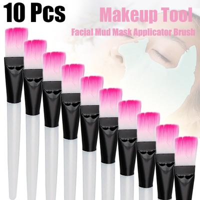 10pc Facial Mask Brush Makeup Brushes Eyes Face Skin Care Masks Applicator Cosmetics Mask Brush Tools Clear Handle #88767