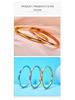 Trendy Women's Stainless Steel Ring Bracelet with Smooth Arc Buckle - Simple and Fashionable Design