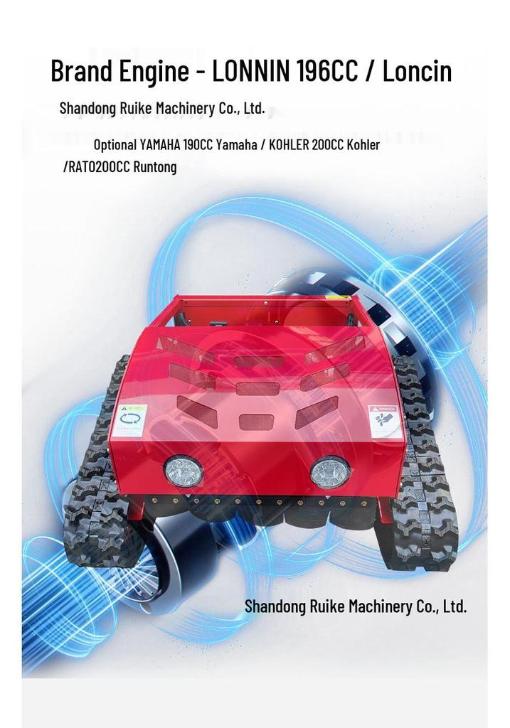 HT550 Remote Control Tracked Lawn Mower and Grass Shredder