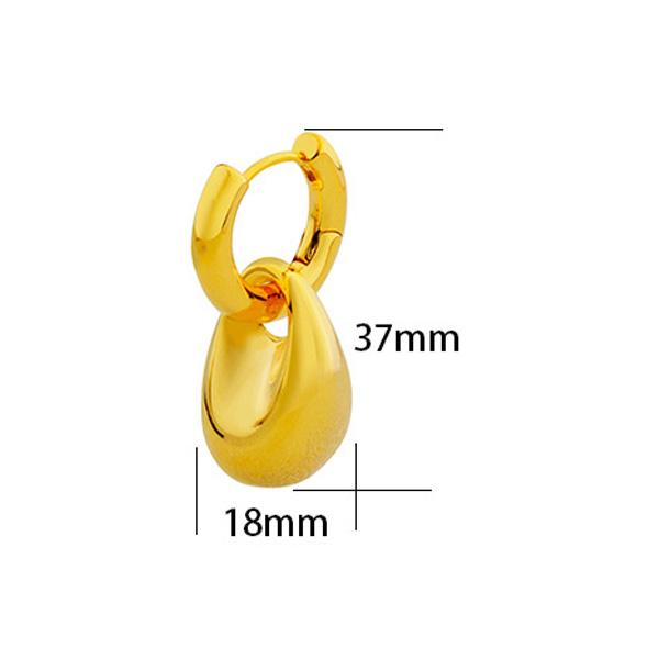 2026 Minimalist Geometric Teardrop Earrings - High-Polished Hollow Waterdrop Drop Earrings Gold Plated Ear Buckles for Women